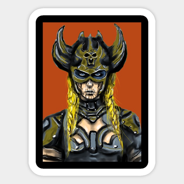 Warrior Sticker by The Drawing Artist